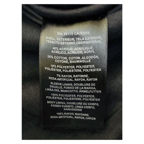 Anthropologie ETT:IWA Sz L LS Tweed Fringe Snap Frnt Brn Cream Rust Green Jacket - Picture 5 of 8